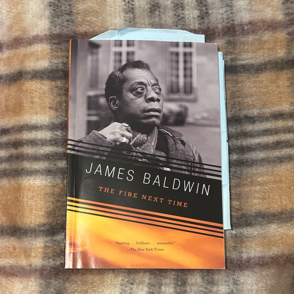James Baldwin "The Fire Next Time" Paperback Book - Black & Orange Cover